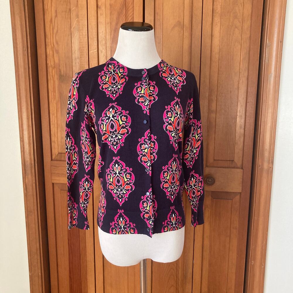 Crown & Ivy Navy & Pink Cardigan, Size S